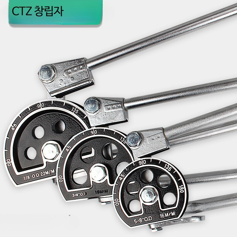 에어컨 배관 수동 벤딩기 구리 알루미늄 파이프 절곡 공구 3종 규격 조절형 다목적 창조자 중형 파이프 벤더 12mm - 상세 이미지 2