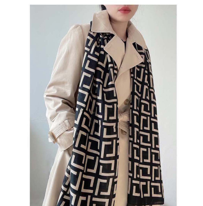 고급 소재 부드러운감촉 비스코스 면 광폭 롱 데일리 스카프 머플러 - 상세 이미지 4