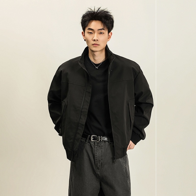 남성 가을 스탠드카라 블루종 자켓 캐주얼 집업 점퍼 데일리 아우터 이미지 8