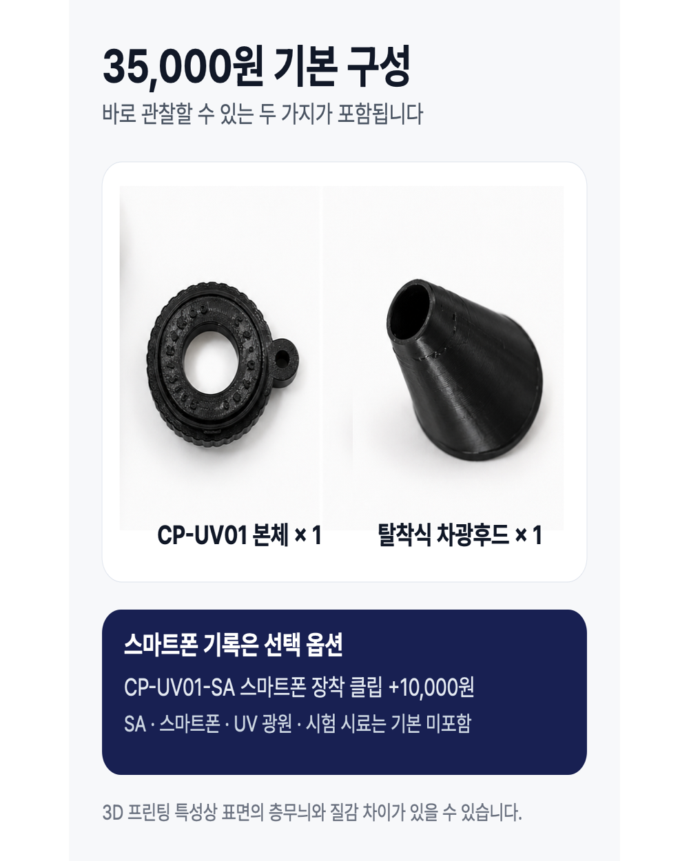 ComPhysics CP-UV01 무전원 자외선 확인기 UV 녹색 반응 관찰·상대비교 차광후드 포함 - 상세 이미지 4
