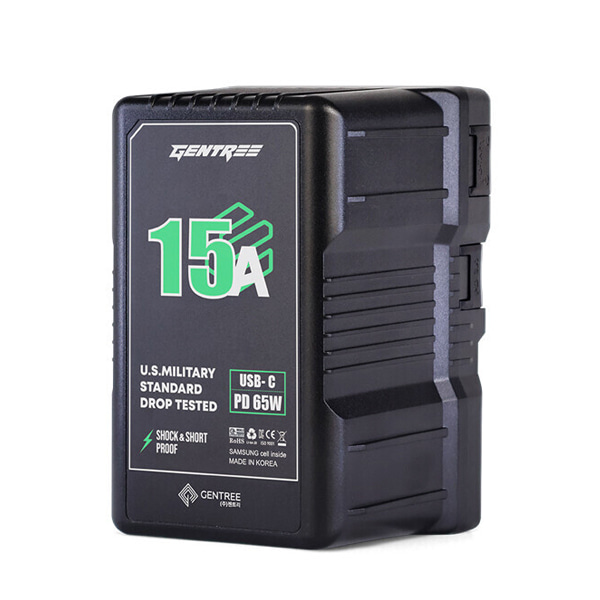 젠트리 E-CUBE 390W15A-C USB-C타입 V마운트 배터리
