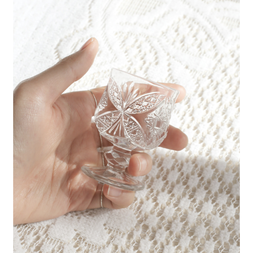 미니 술잔 50ml 유리 고블렛 소주잔 글라스 유럽풍 투명잔 홈카페 인테리어 - 상세 이미지 5