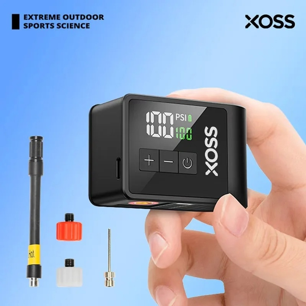 휴대용 에어 펌프 타이어 공기 주입기 자전거 튜브 바람 주입기 XOSS AirCube 120PSI - 상품 이미지