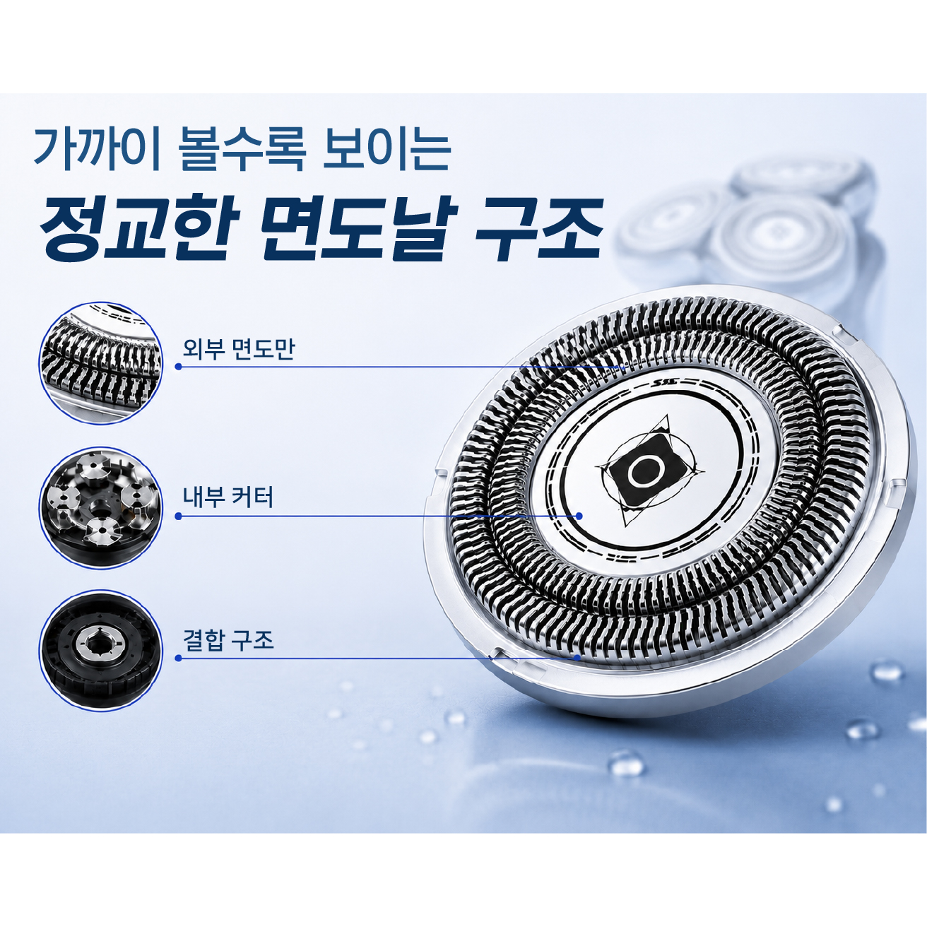 [호환] 필립스 면도날 전기면도기 프레스티지 S9000 SH98 SP9000 S8000 이미지 6