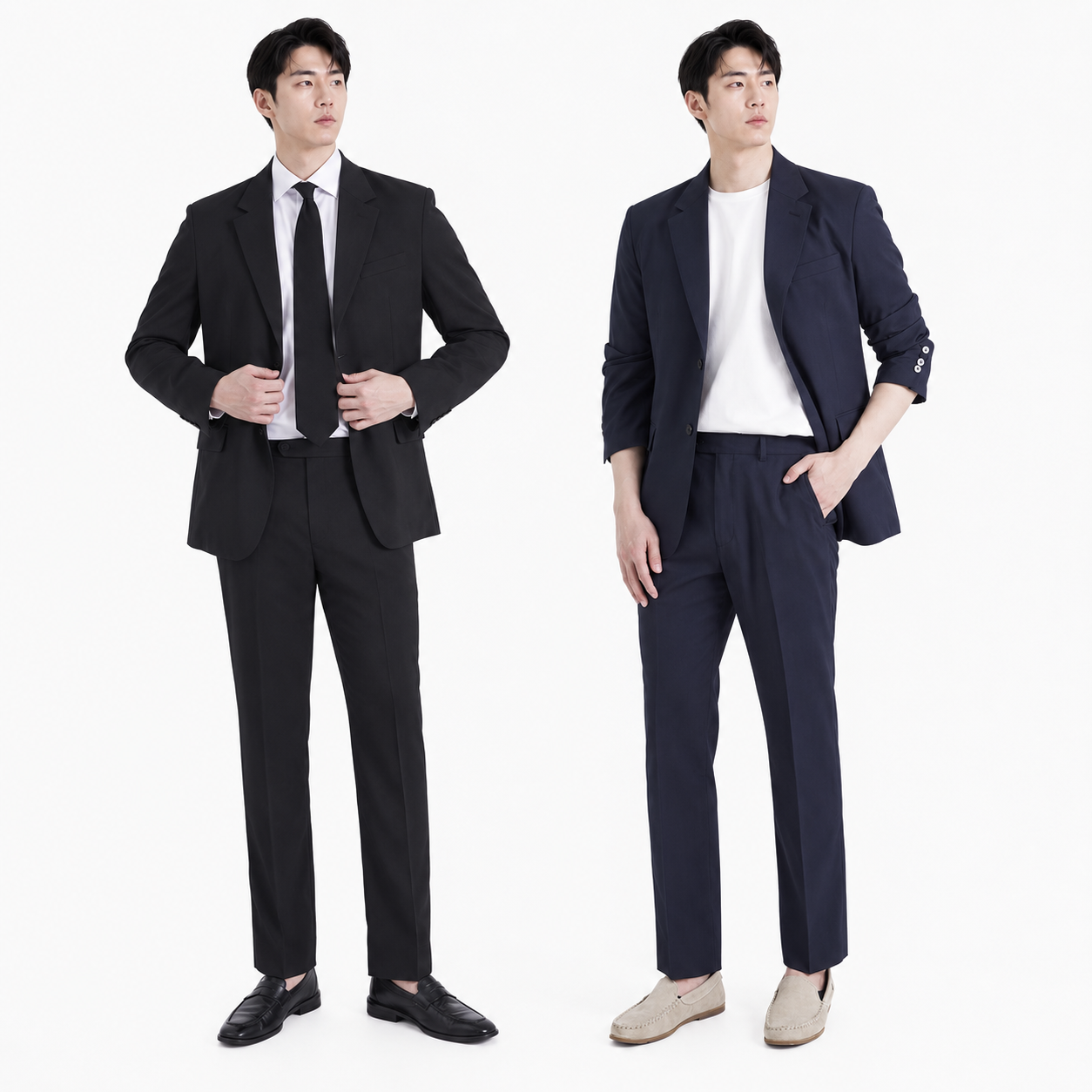 트러수트 가을 남자 밴딩 정장 세트 단체 면접 수트 봄 여름 결혼식 하객룩