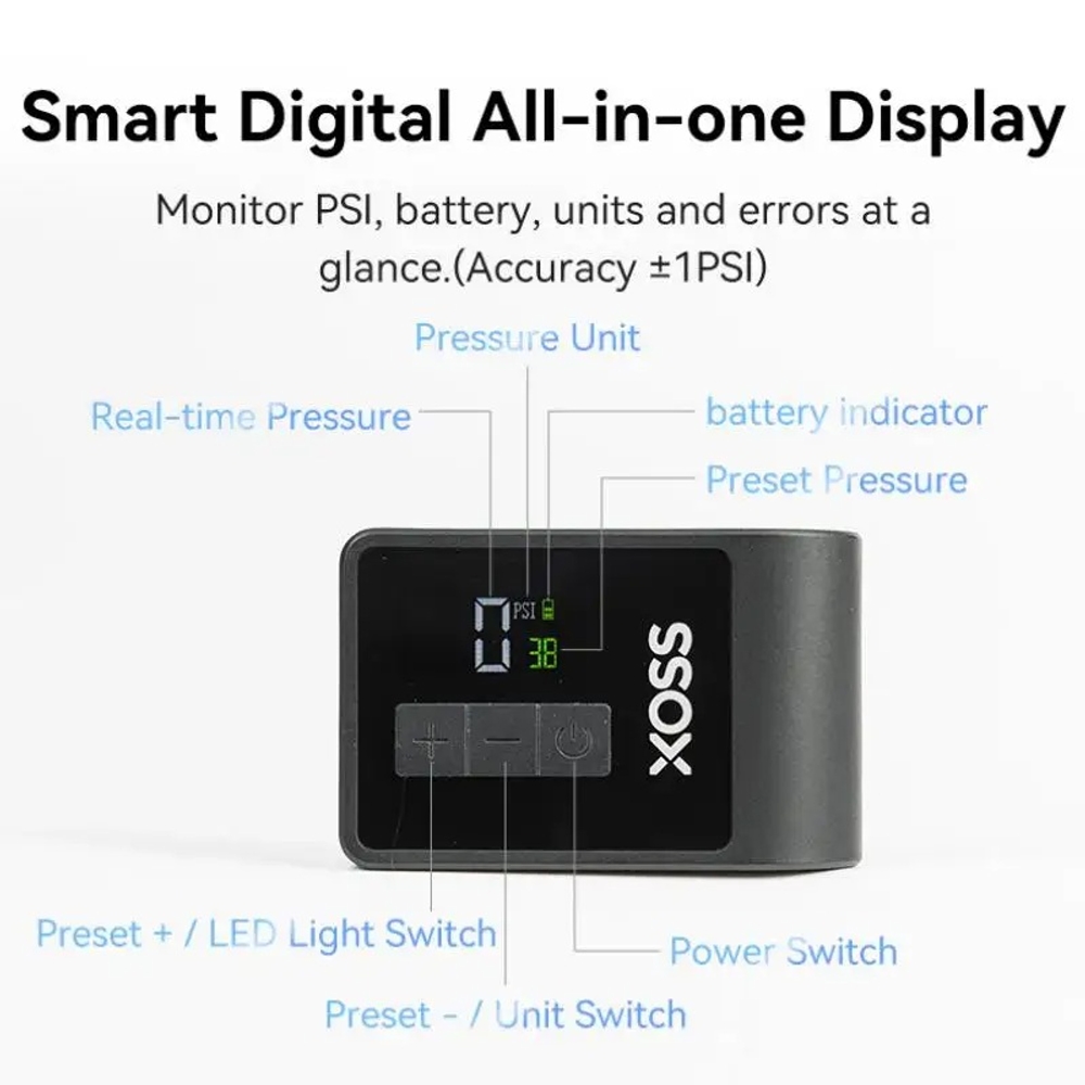 휴대용 에어 펌프 타이어 공기 주입기 자전거 튜브 바람 주입기 XOSS AirCube 120PSI - 상세 이미지 5