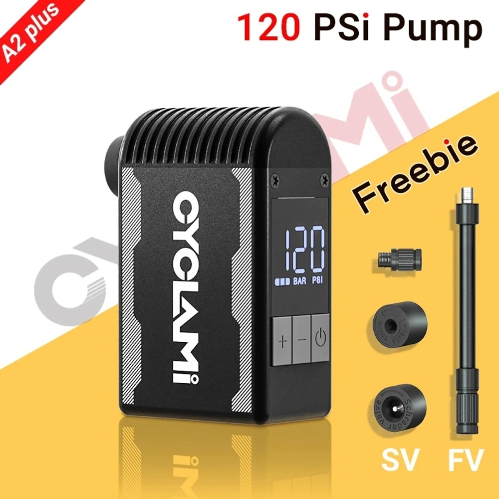 휴대용 에어 펌프 타이어 공기 주입기 자전거 튜브 바람 주입기 CYCLAMI A2S 120 PSI - 상세 이미지 2