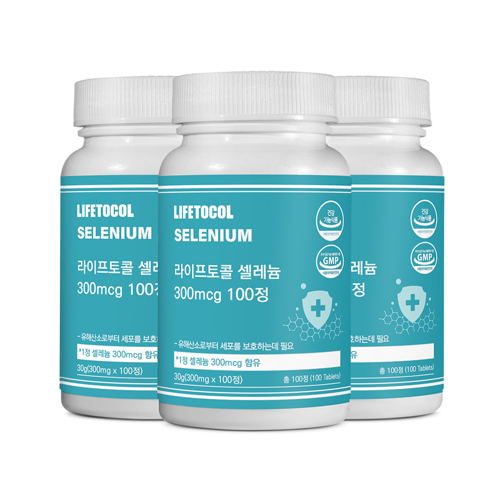 라이프토콜 셀레늄 영양제 300 셀렌 고함량 SELENIUM 100정, 3개 - 상품 이미지