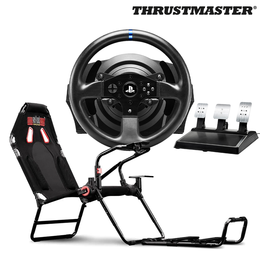 트러스트마스터 T300RS GT 레이싱휠,3페달 포함 (PS PC용) + GT Lite 레이싱 시트(NLR-S021) 패키지 - 메인 이미지