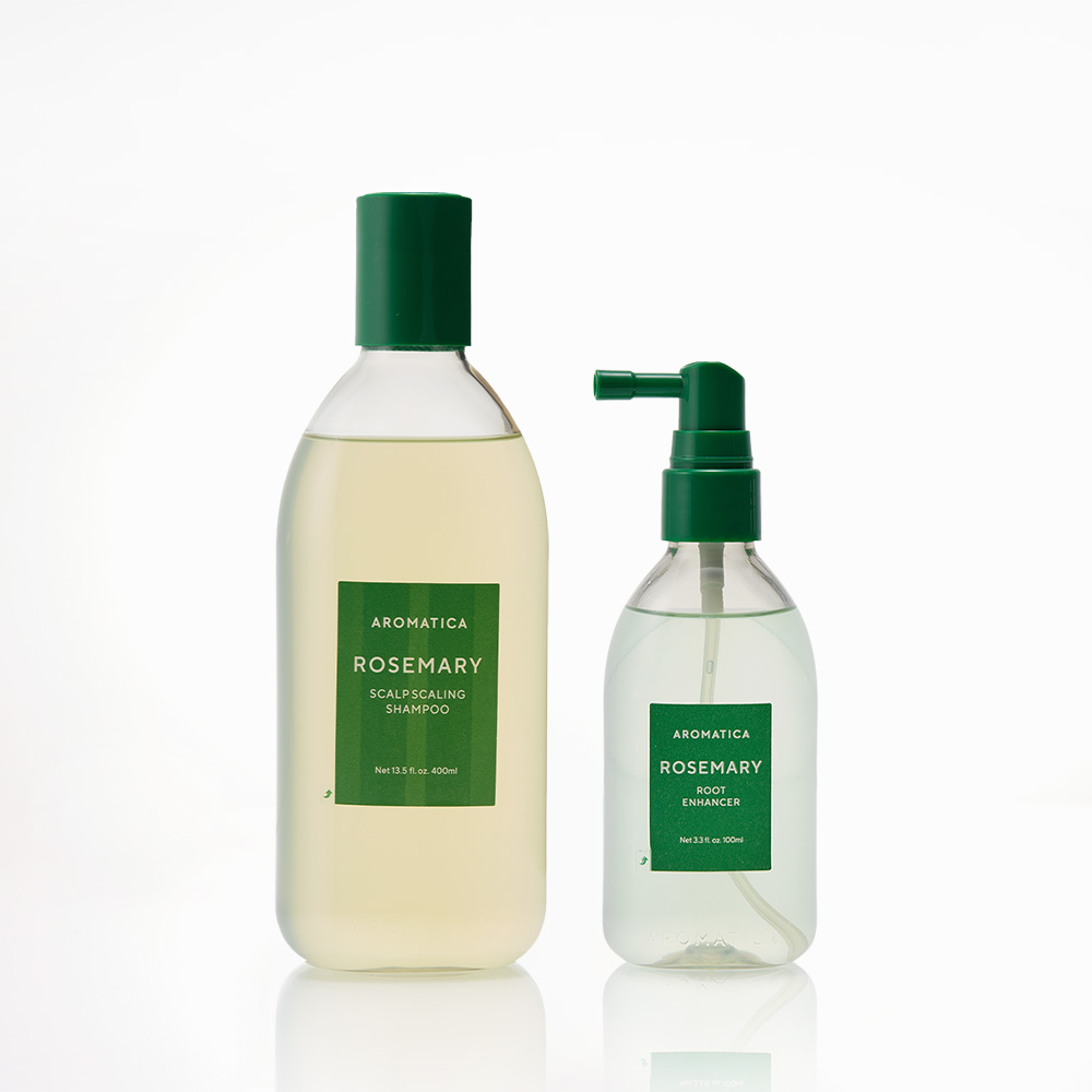 아로마티카 샴푸 & 두피토닉 세트 (로즈마리 샴푸 400ML + 로즈마리 토닉 100ML) - 메인 이미지