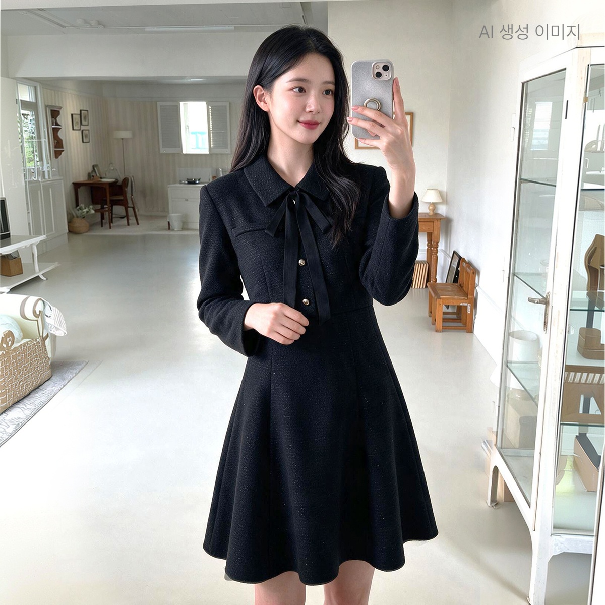 로엠 카라형 미니 트위드 원피스 RMOWG12ST1 상품 이미지