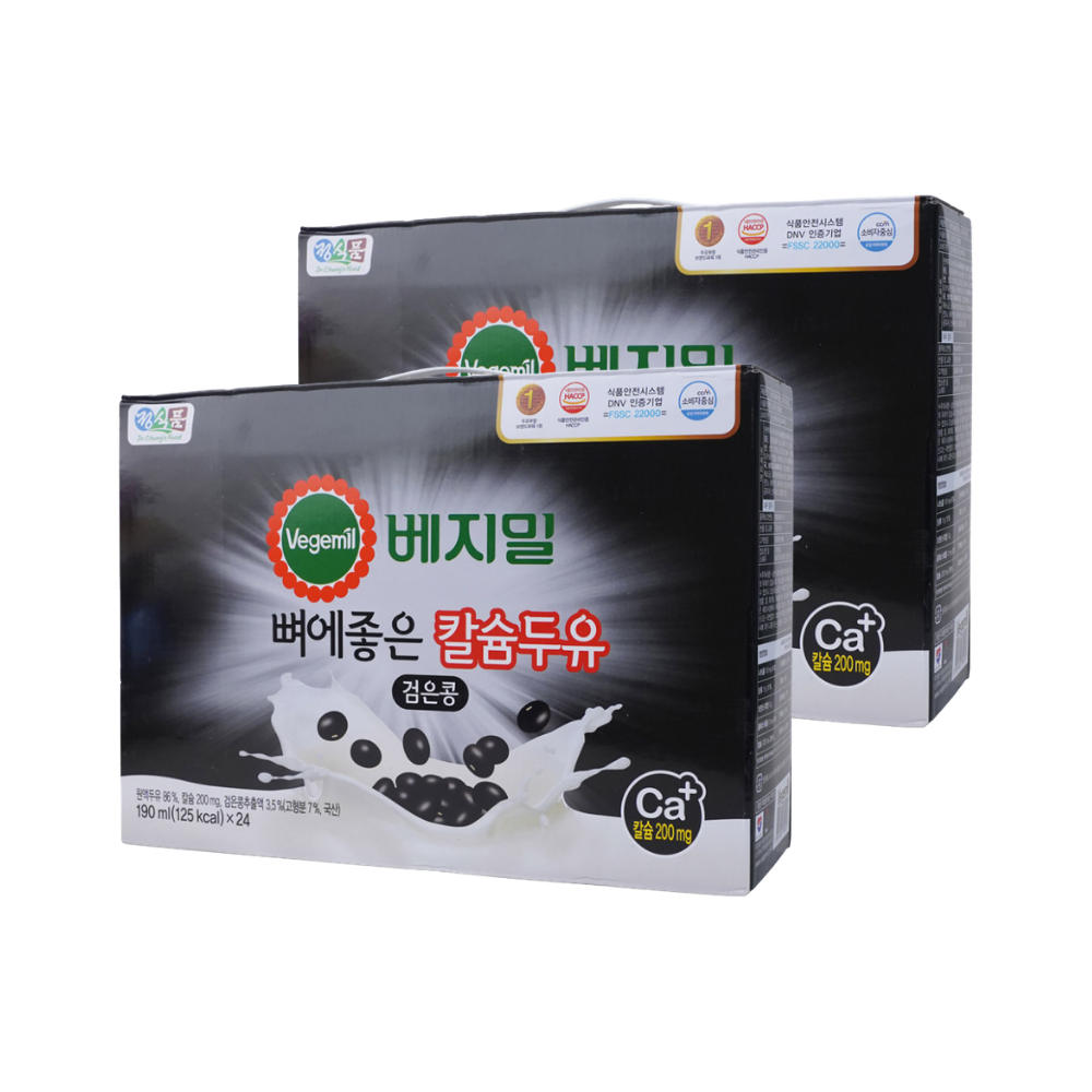 베지밀 뼈에좋은 칼슘 검은콩 두유 190ml x48팩 선물세트 - 상품 이미지