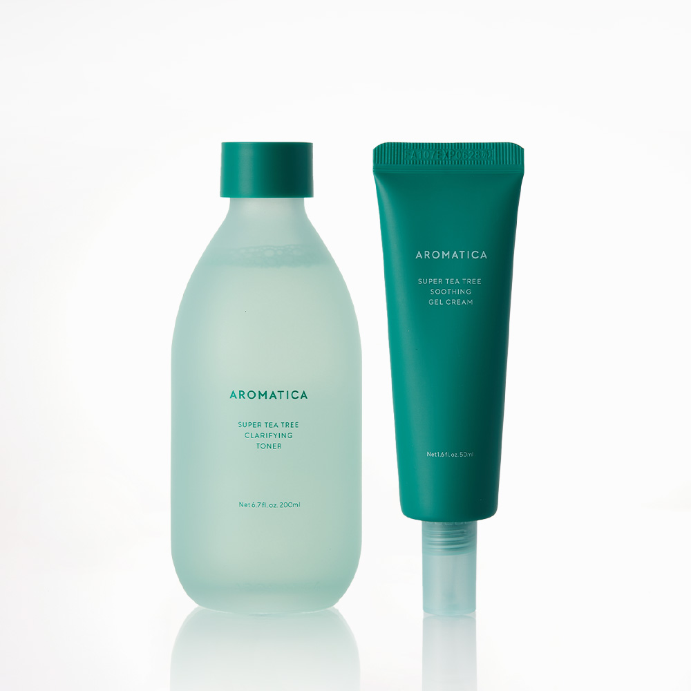 아로마티카 슈퍼 티트리 클래리파잉 토너 200ML & 젤 크림 50ML SET