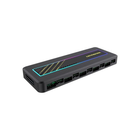 러빙쿨 K47 ARGB PWM F-USB 9핀 쿨링팬 허브 컨트롤러 (블랙)