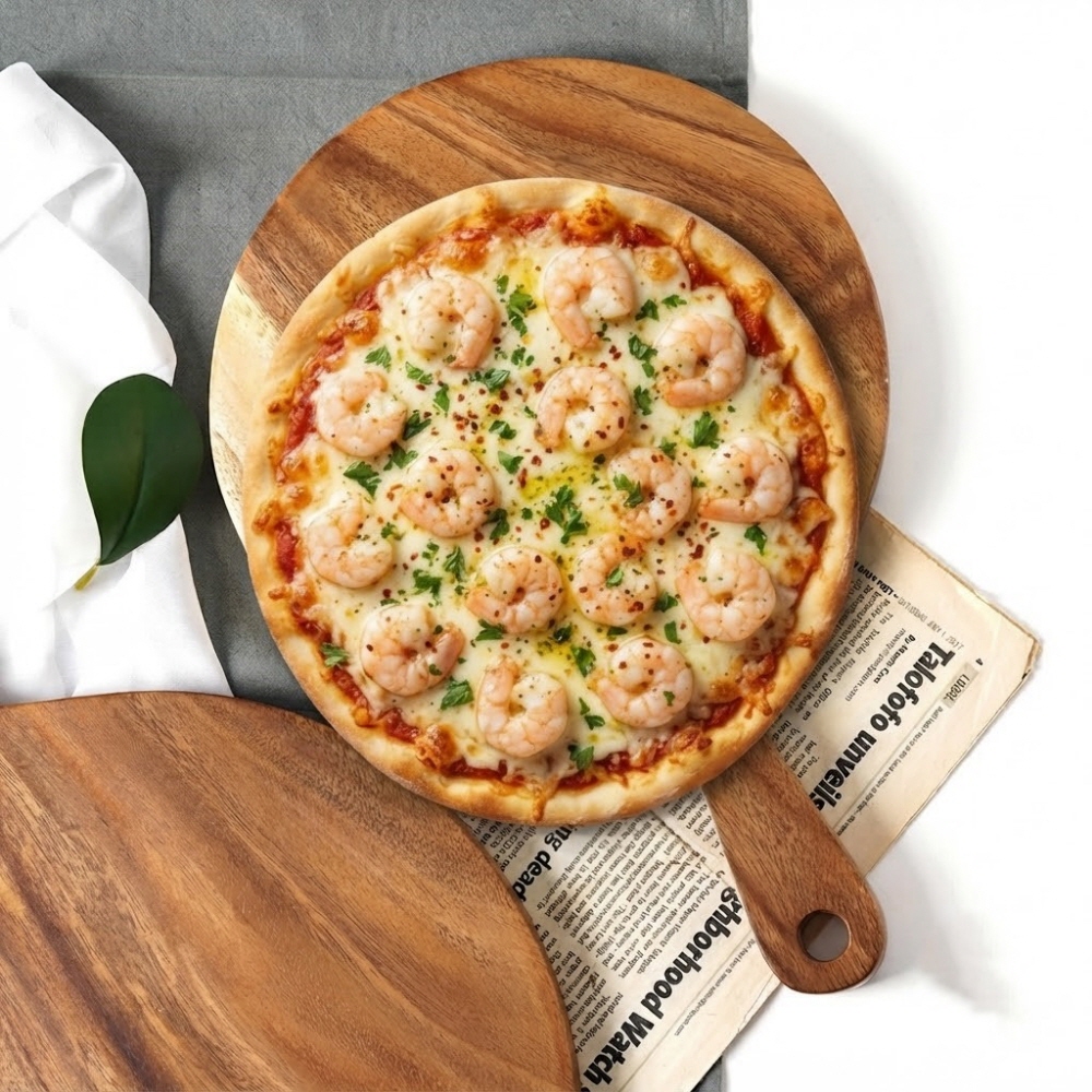 미뇽 원형 손잡이 빵도마 피자판 피자 서빙보드 플레이팅 도마 26.8cm, 1개 - 상세 이미지 2