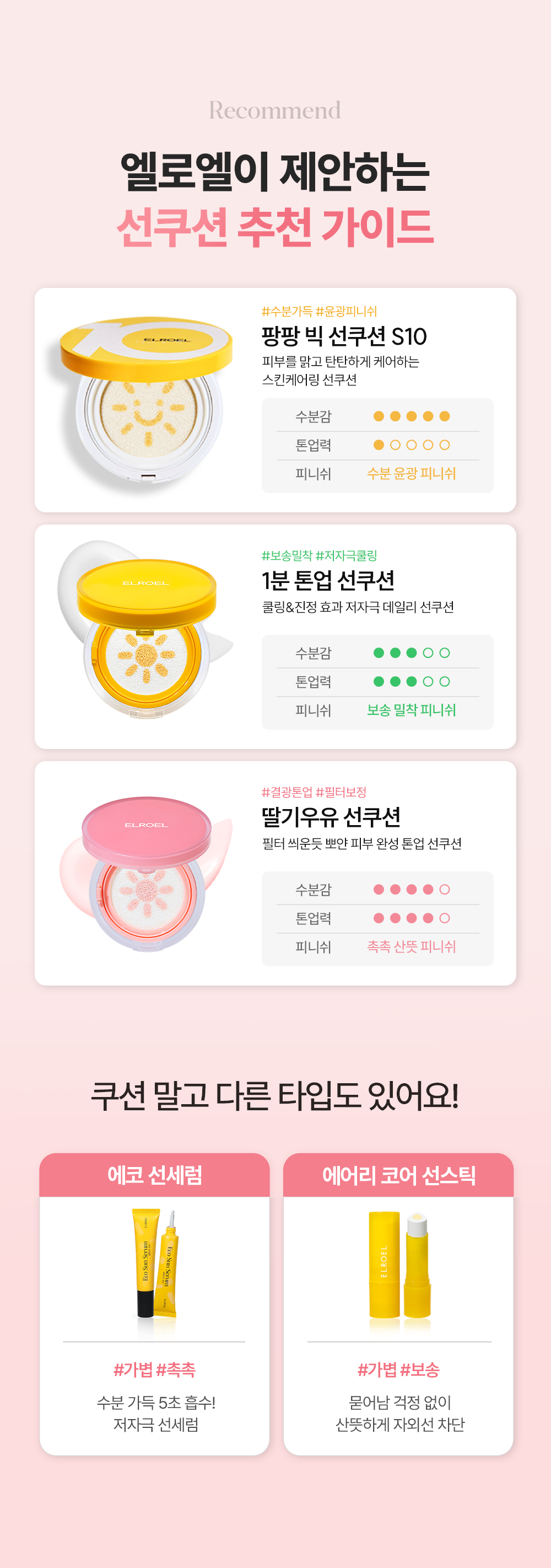 ELROEL Strawberry Milk Tone-up Sun Cushion - description 2