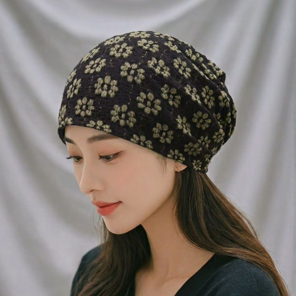 항암모자 암환자모자 두건 여성 꽃비니 얇은비니 - 상품 이미지