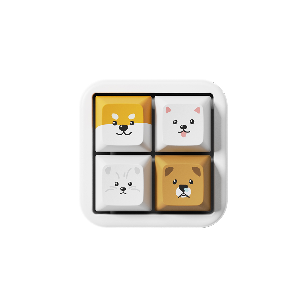 앱코 키캡 키링 클리커 4구 LED 키보드 강아지 고양이 야구 클릭커 백팩 가방 꾸미기 이미지 7