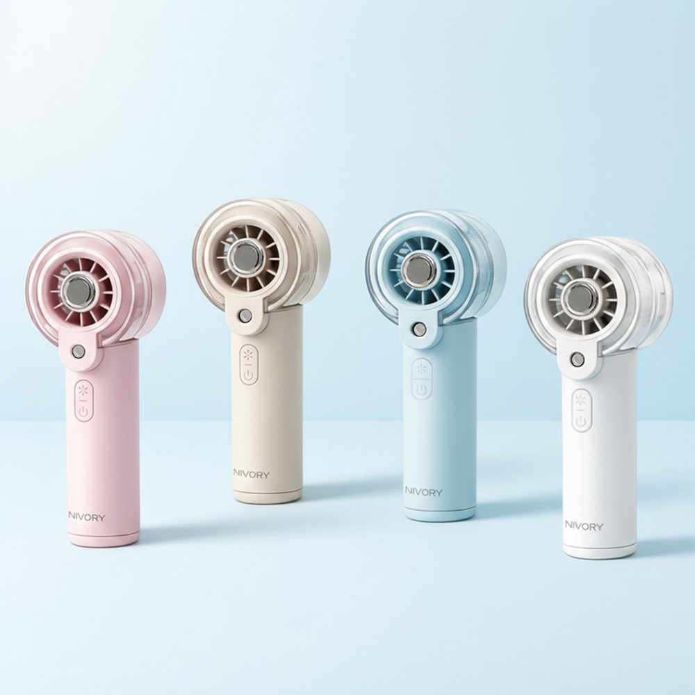 니보리 에어터보 미스트 선풍기 휴대용 미스트 손선풍기 블러쉬핑크 - 상세 이미지 2