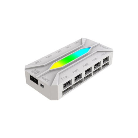 러빙쿨 K10 ARGB PWM 쿨링팬 허브 컨트롤러 (화이트)