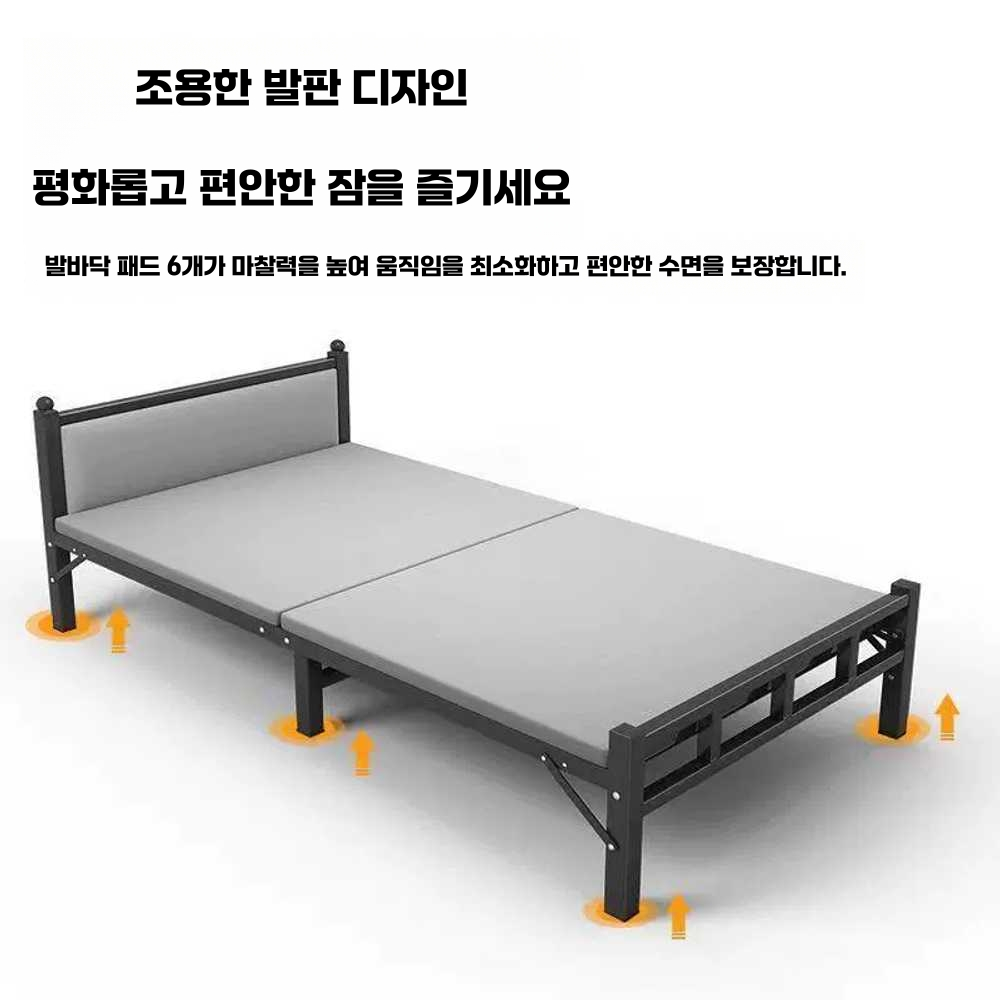 1인용간이침대 병원 미니 손님용 낮잠 수면 편안한 기본형 화이트 폭 70cm - 상세 이미지 5