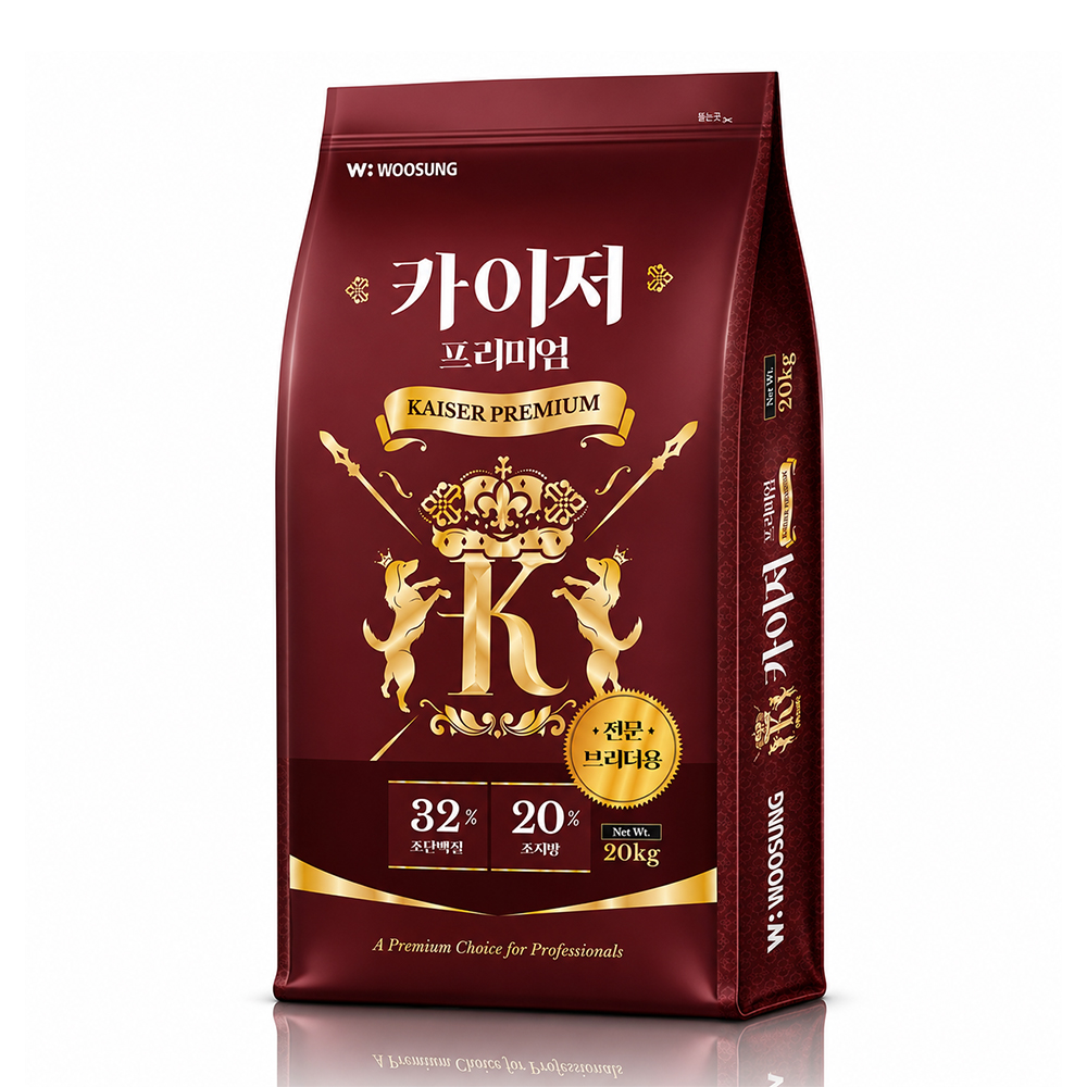 대형견 대용량 강아지 사료 우성 카이저 20kg 진돗개사료 강아지밥 - 메인 이미지