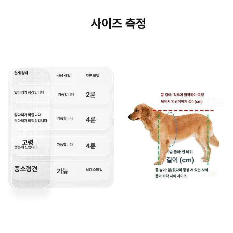 강아지 뒷다리 보행기 2륜 애견 반려견 블루 TC1/XS 휠체어 블루TC1 XS사이즈 - 상세 이미지 3