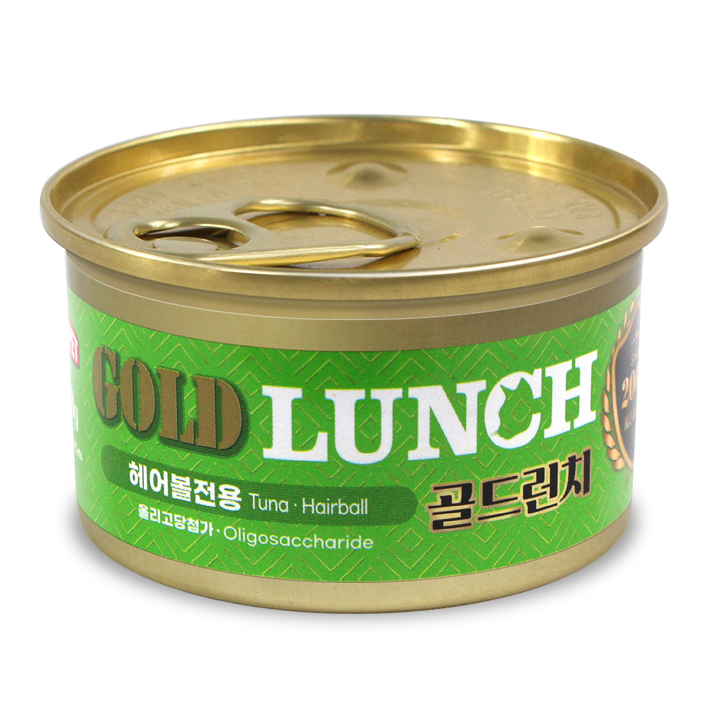 [+N포인트 1천] 프리미엄 골드런치캔 고양이캔 습식 헤어볼, 80g, 24개 - 상세 이미지 2