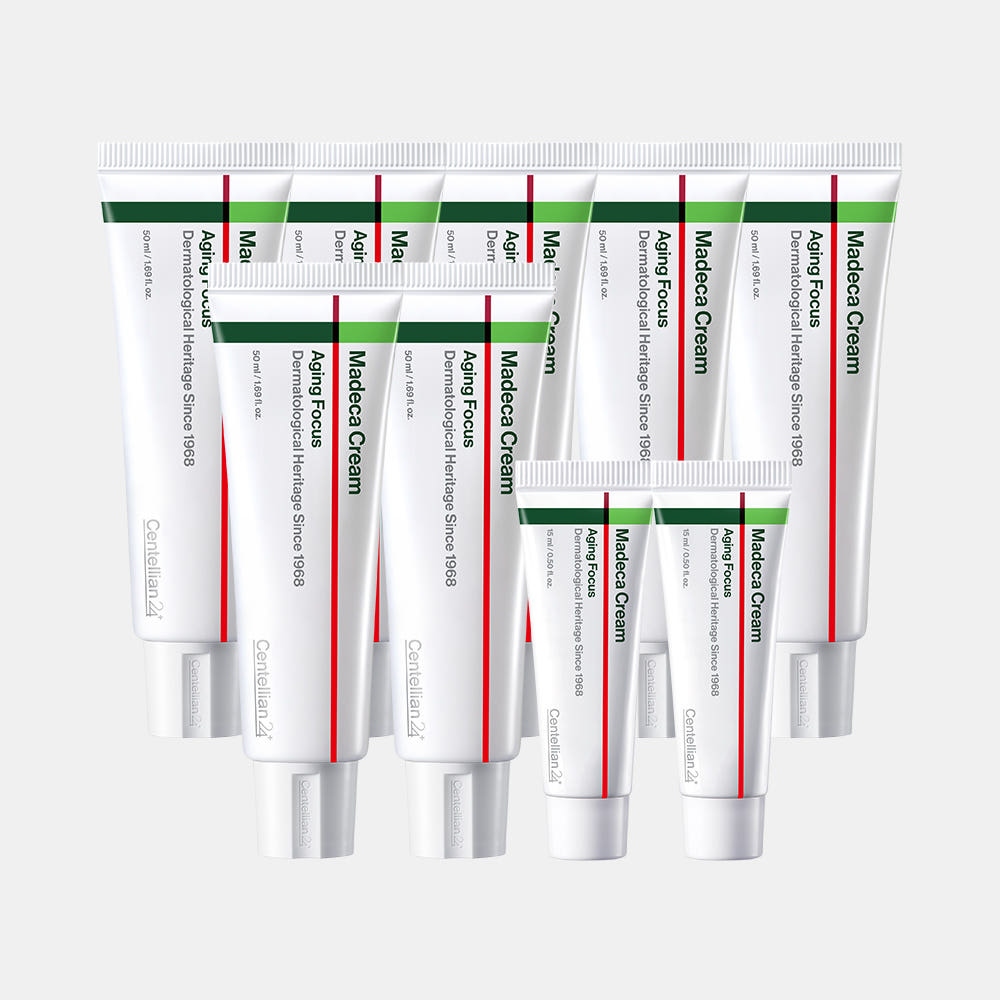 동국제약 센텔리안24 마데카크림 에이징 포커스 50ml 7개 + 15ml 2개 / 시즌8 병풀크림 테카(TECA) 콜라겐 엘라스틴 주름개선 안티에이징 리프팅 보습 탄력에 도움