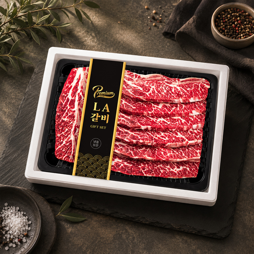 초이스등급 프리미엄 미국산 LA꽃갈비 선물세트 마블링 좋은 명품 소갈비 구이용 1.5kg, 1개 - 상품 이미지