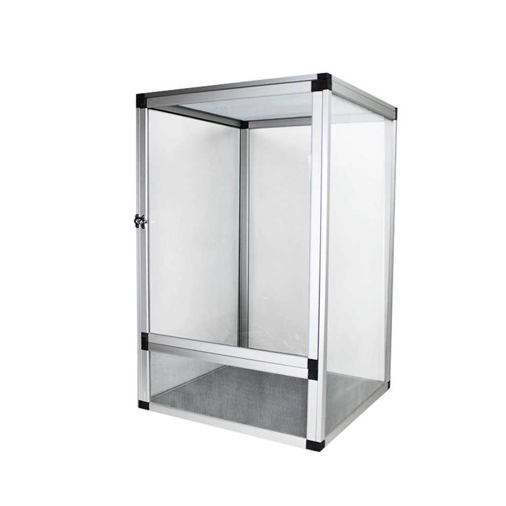 도마뱀사육장 렉사 키우기 양서류 비바리움 소라게 블랙 아크릴 문 20x20x30 - 상품 이미지