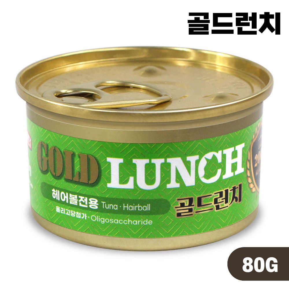 프리미엄 골드런치캔 고양이캔 습식 헤어볼, 80g, 1개 - 상품 이미지