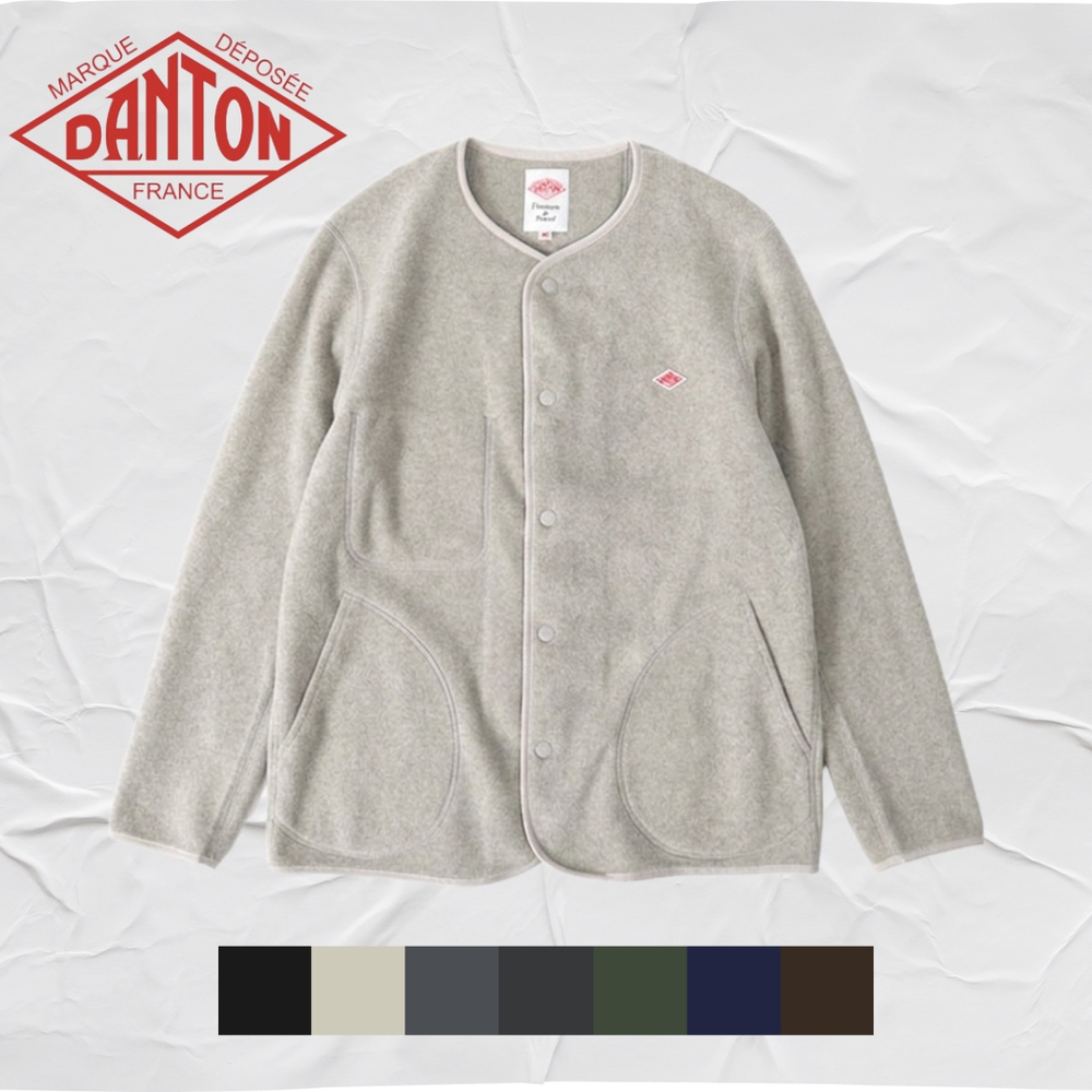 단톤 플리스 노카라 재킷 남성 가디건 JD-8939 38 DK.GREEN