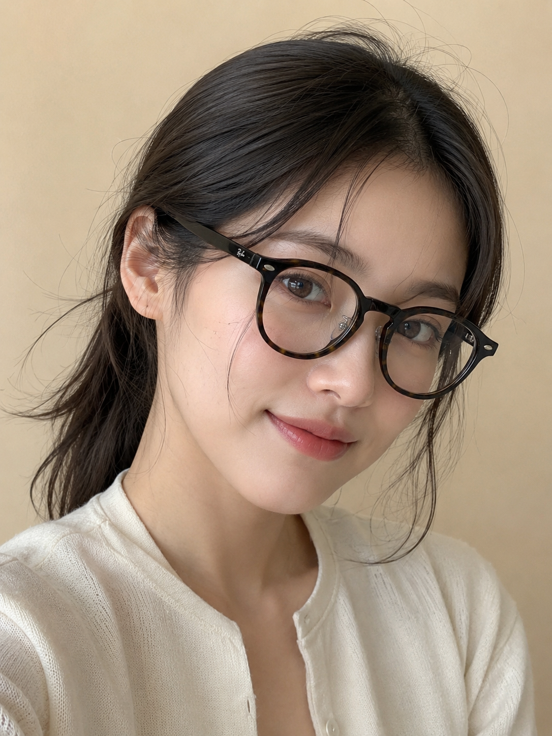레이벤 안경 RX 5443 2000 아넬형 검정 블랙 뿔테 사각 패션 아세테이트 안경테 - 상세 이미지 3