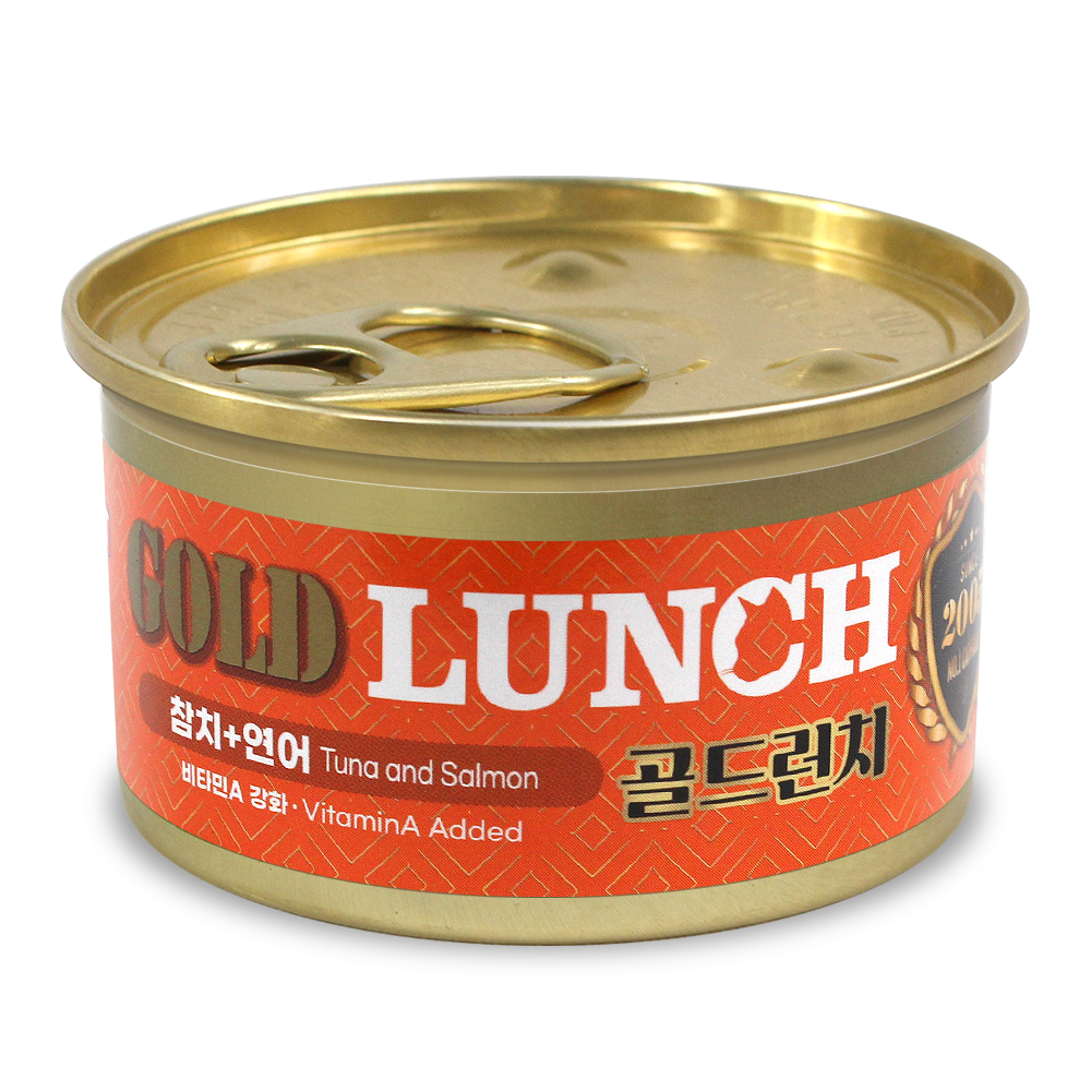 프리미엄 골드런치캔 고양이캔 습식 연어 참치, 80g, 1개 - 상세 이미지 2