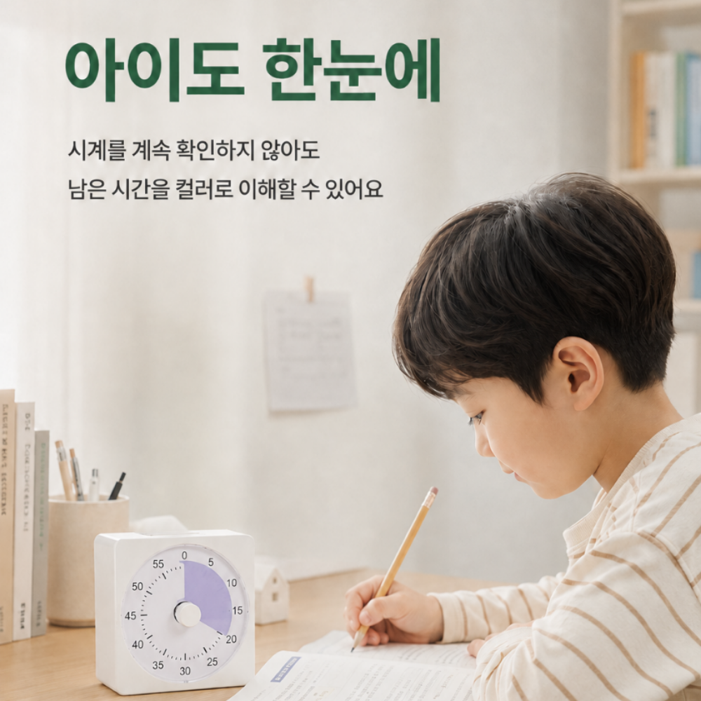 비주얼타이머 교육용 무소음 탁상시계 - 상세 이미지 4