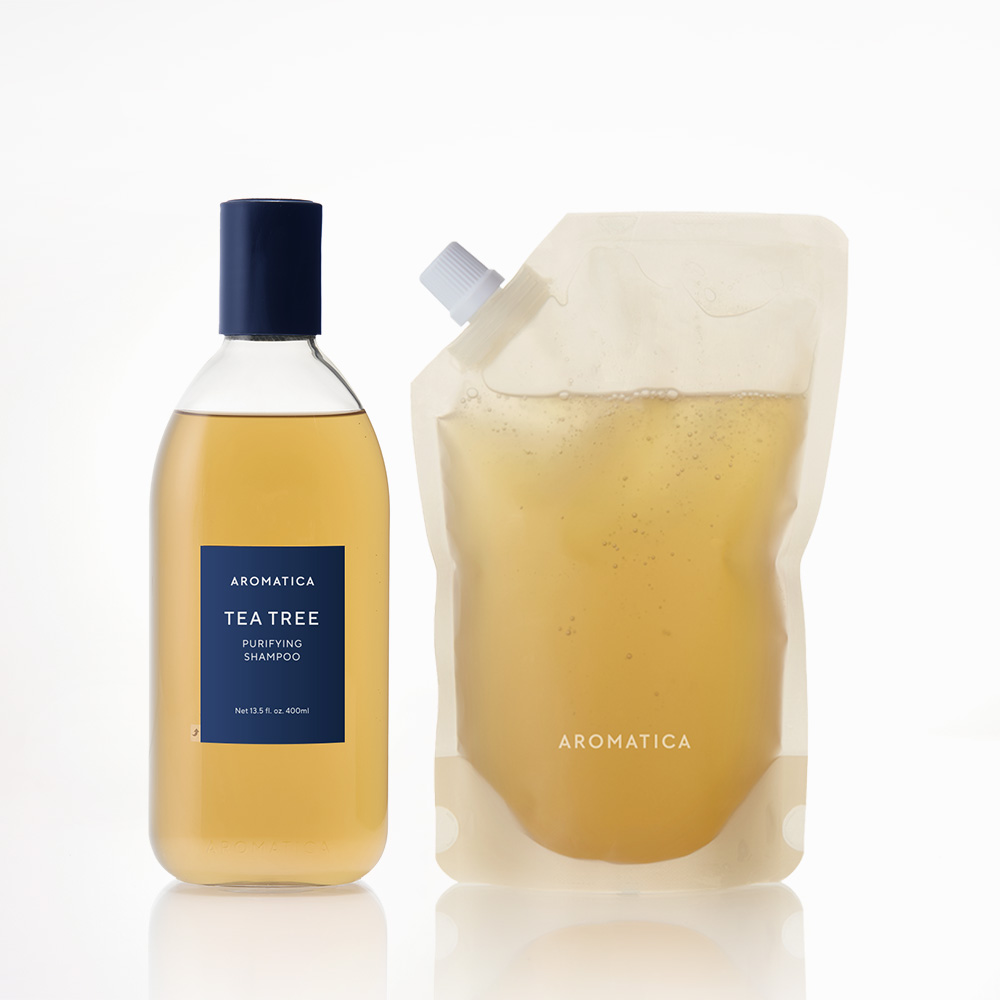아로마티카 티트리 퓨리파잉 샴푸 750ML+리필500ML탈모 기능성 지성 두피 쿨링 - 상품 이미지