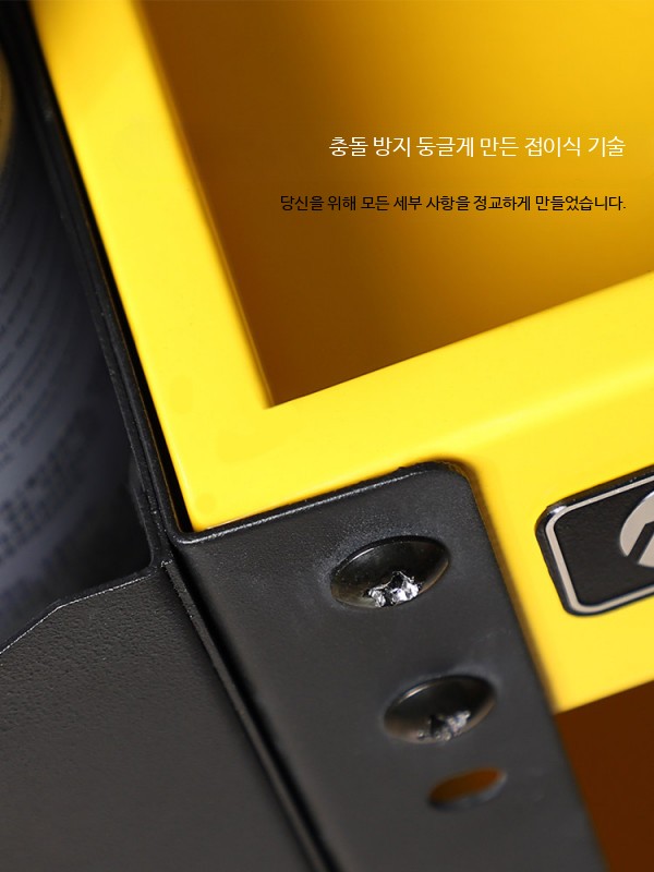 이동식 공구함 서랍형 철제 공구카트 3단 바퀴형 작업대 자동차 정비소 공구보관함 다용도 K30001 옐로우과 블랙 버전 - 상세 이미지 4