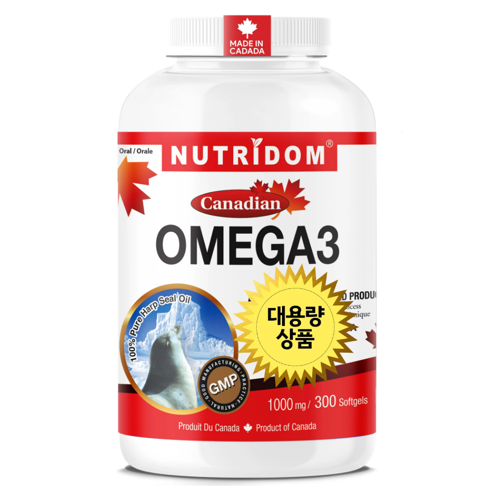 뉴트리돔 물개오일 오메가3 EPA DHA DPA함유 1000mg 300캡슐, 1개 - 상품 이미지