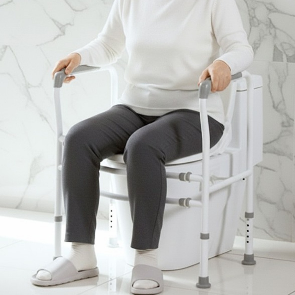 변기안전손잡이 화장실안전바 무타공 보조손잡이 욕실 노인용 박대표마켓 - 상품 이미지