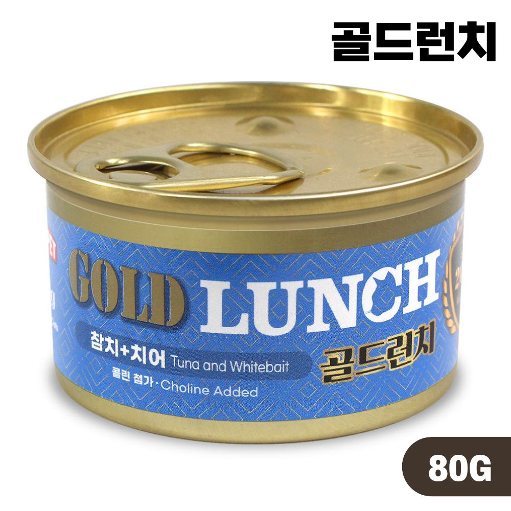 프리미엄 골드런치캔 고양이캔 습식 치어 참치, 80g, 1개 - 상품 이미지