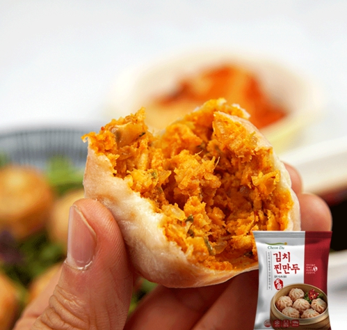 냉동만두 찐만두 4종 고기 김치 갈비 사천짬뽕 전자레인지 간편식 아침대용 168g x 5봉 - 상세 이미지 5