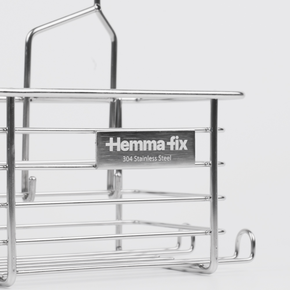 헴마픽스 스텐304 무타공 욕실선반 올스텐 걸이형 화장실 수납 선반 상품 이미지