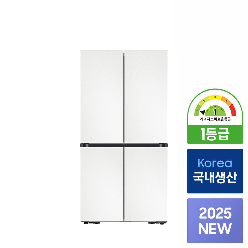 삼성전자 비스포크 Ai 냉장고 1등급 4도어 905L 대용량 RM70F90R1ZD 에센셜화이트 - 상세 이미지 2