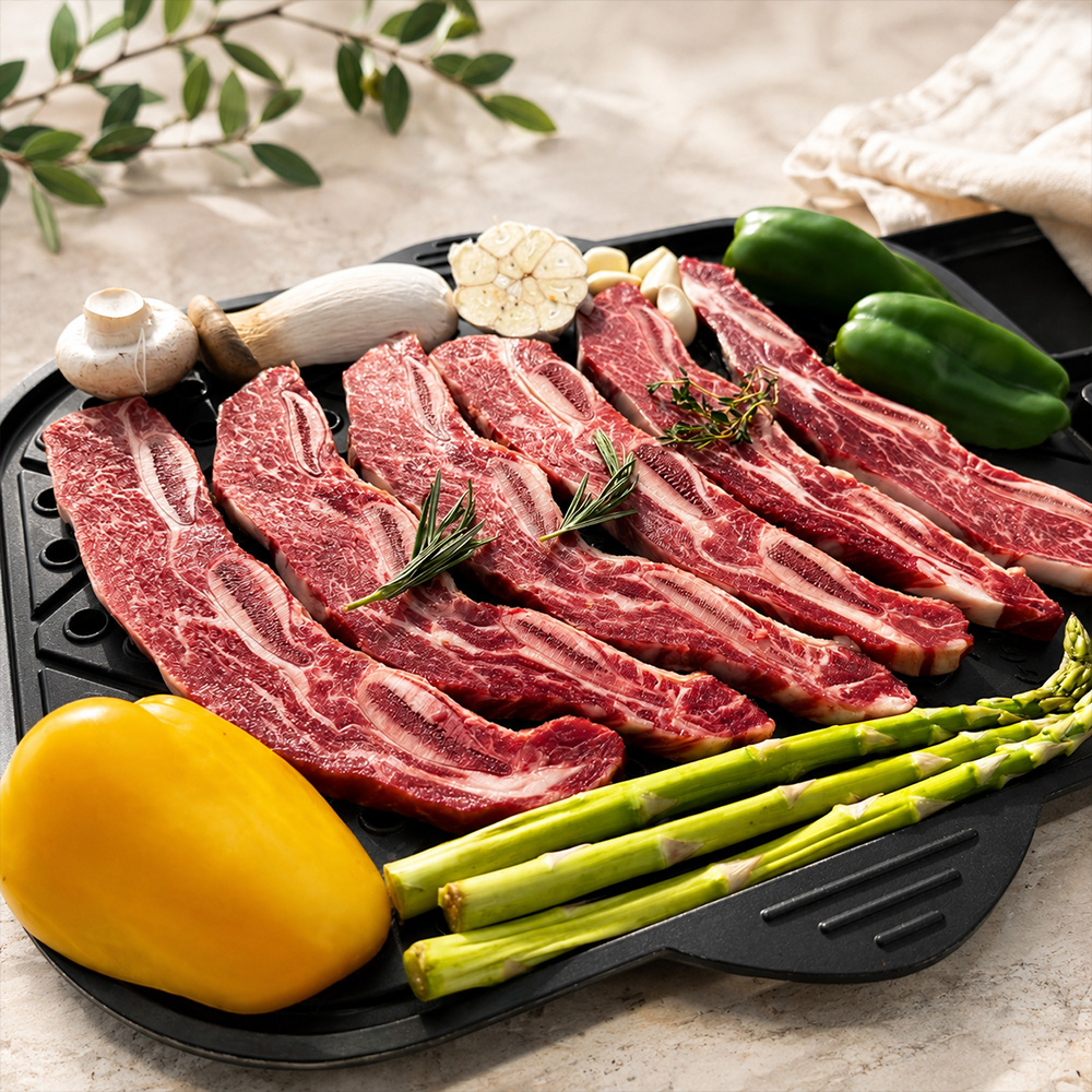 초이스등급 프리미엄 미국산 LA꽃갈비 선물세트 마블링 좋은 명품 소갈비 구이용 1.5kg, 1개 이미지 6
