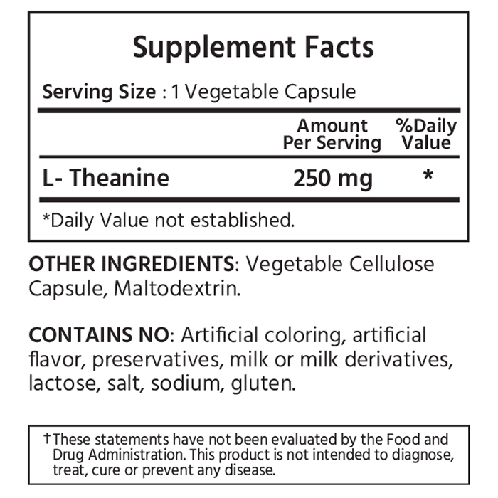 마이라이프내추럴스 엘테아닌 L-테아닌 250mg 알약 240캡슐, 6개 이미지 3