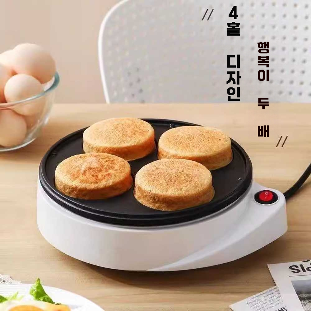 전기 에그팬 달걀 토스트 식당 가정용 미니 팬케이크 4홀 팬 - 상세 이미지 2