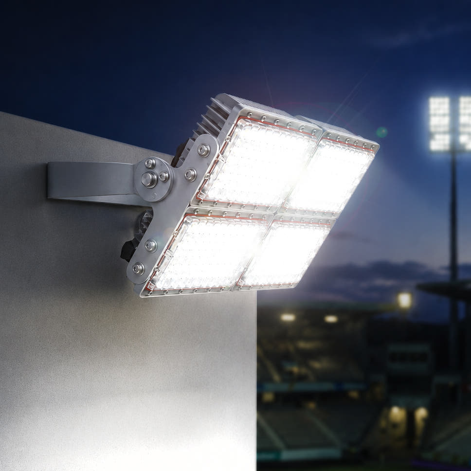 국산 LED 고출력 투광등 200W 스포츠 조명 투광기 아파트 주차장 전기 가로등 보안등 이미지 6