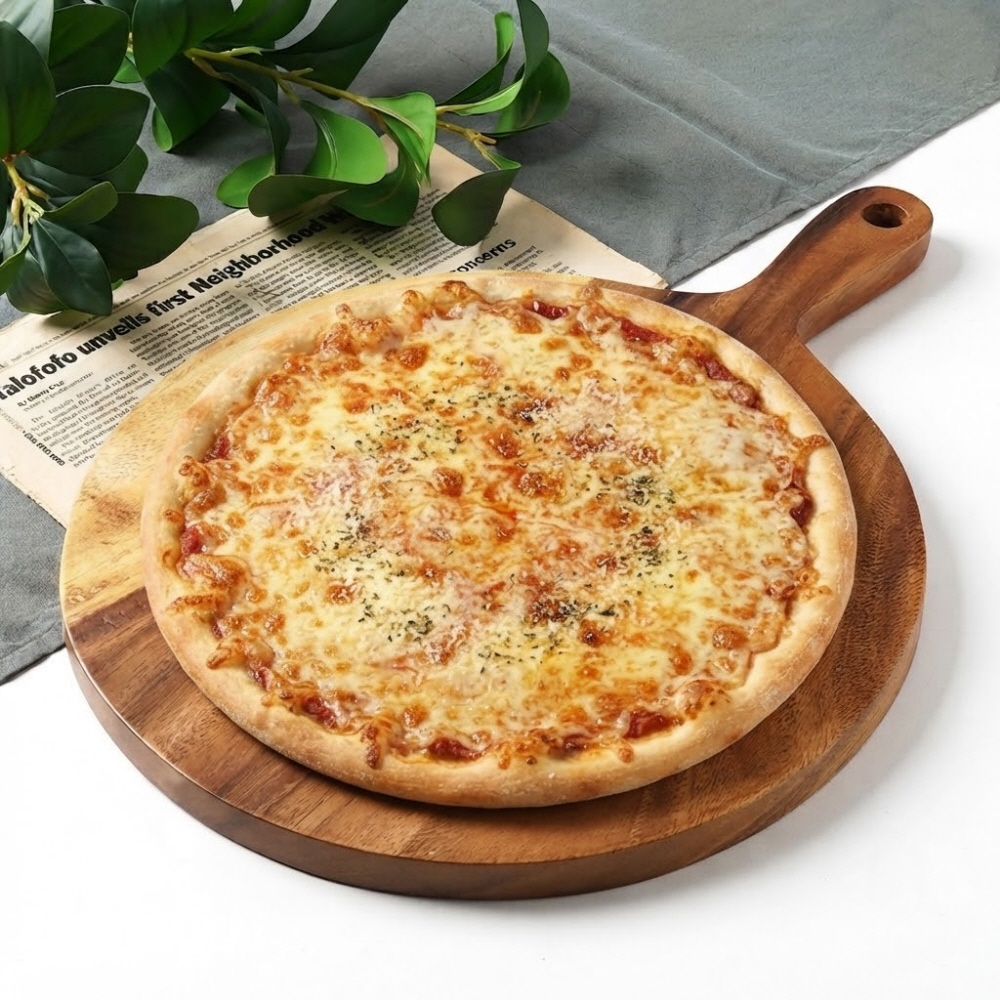 미뇽 원형 손잡이 빵도마 피자판 피자 서빙보드 플레이팅 도마 32.7cm, 1개 - 상품 이미지