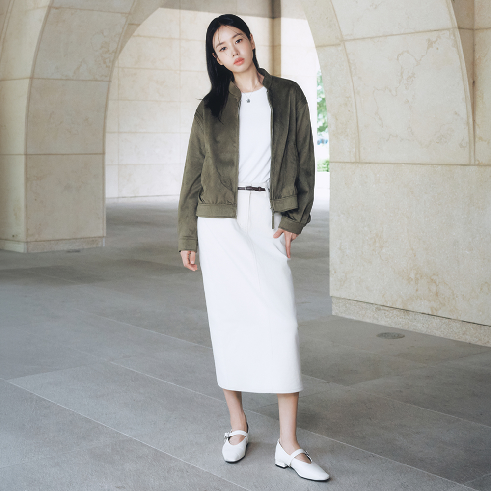 셀렙샵에디션 26FW FAUX스웨이드 피치 스커트 - 상품 이미지